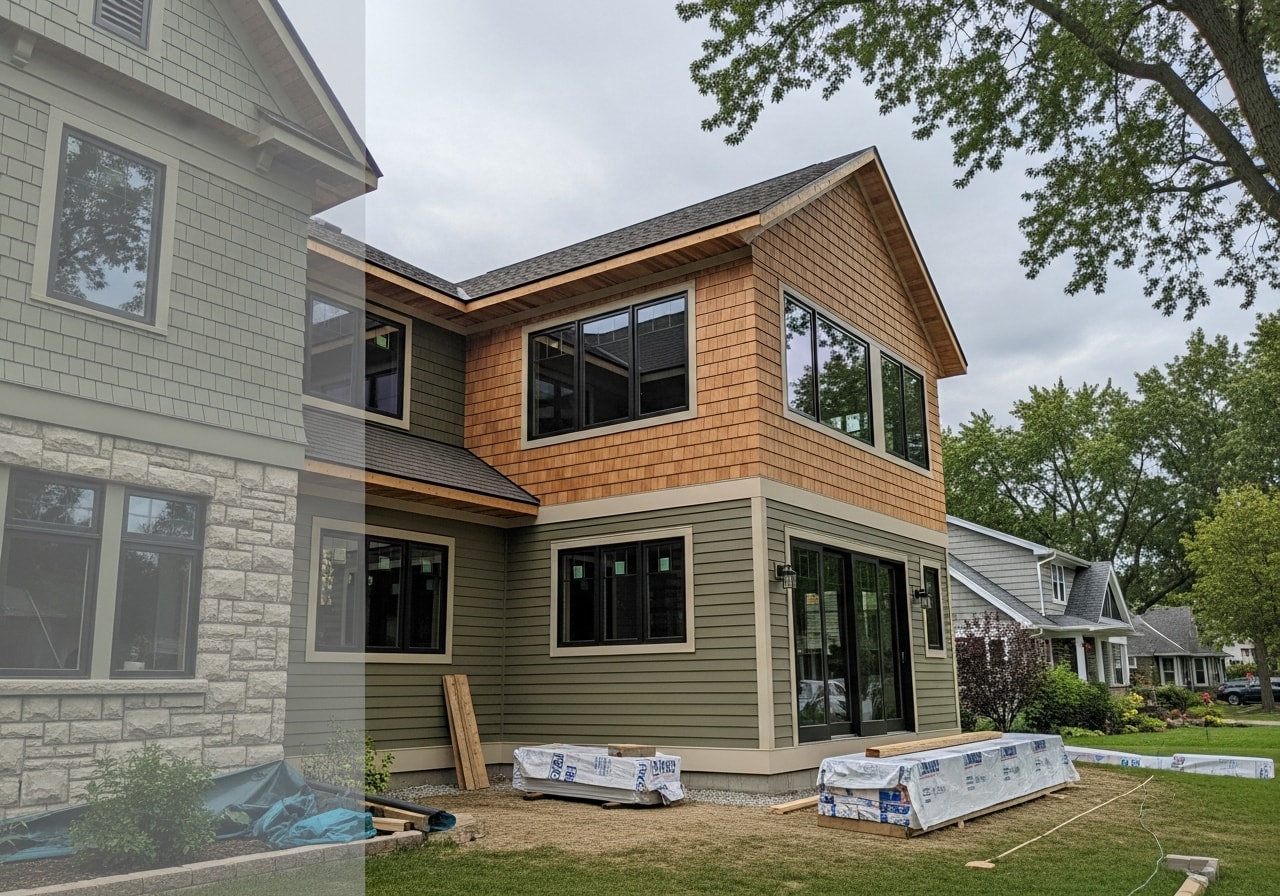 Two-story home with new second-story addition featuring master suite in Blaine