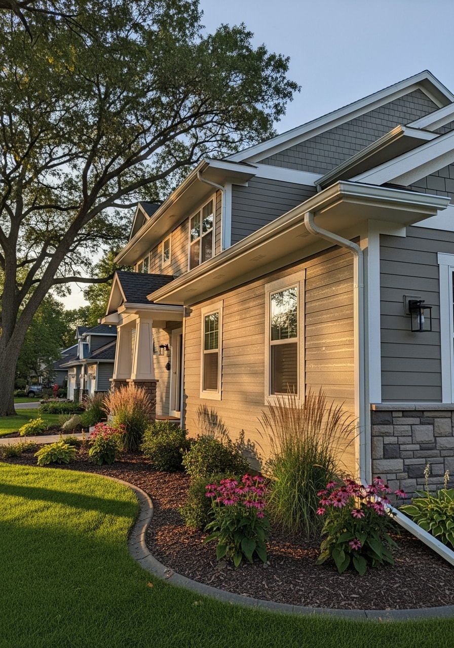 Blaine home exterior with modern finishes and professional exterior maintenance.